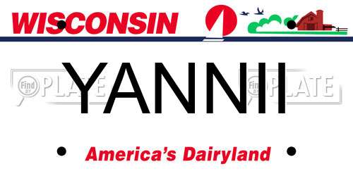 YANNII Wisconsin License Plate