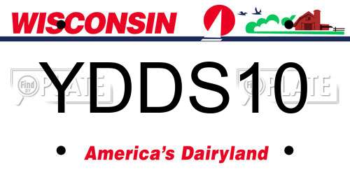 YDDS10 Wisconsin License Plate