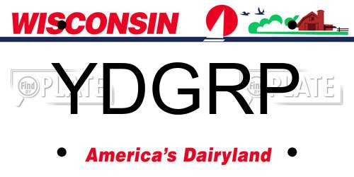 YDGRP Wisconsin License Plate
