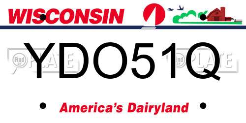 YDO51Q Wisconsin License Plate