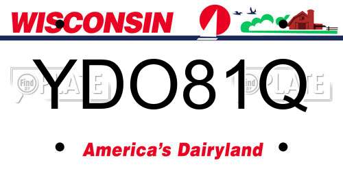 YDO81Q Wisconsin License Plate