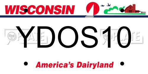 YDOS10 Wisconsin License Plate
