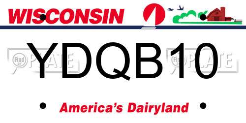 YDQB10 Wisconsin License Plate