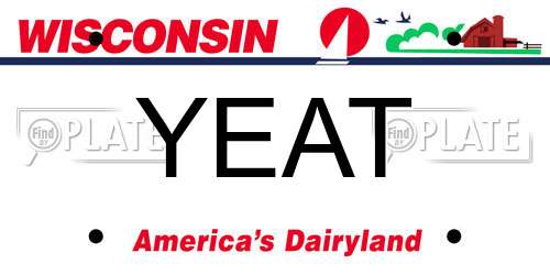 YEAT Wisconsin License Plate