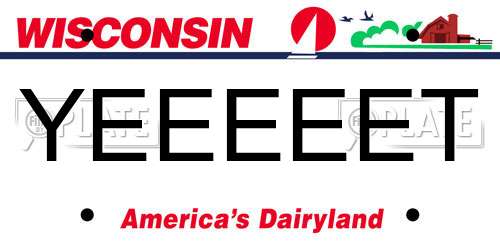 YEEEEET Wisconsin License Plate