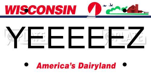 YEEEEEZ Wisconsin License Plate