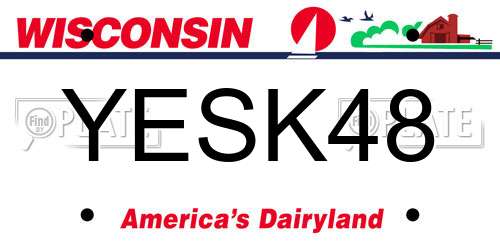 YESK48 Wisconsin License Plate