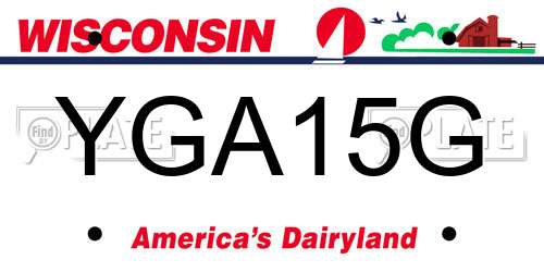 YGA15G Wisconsin License Plate