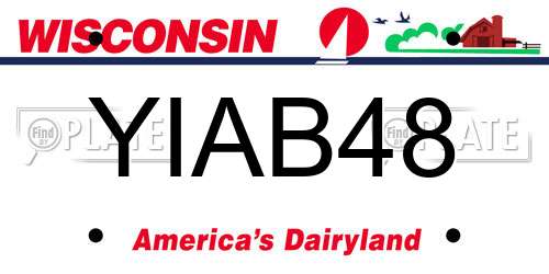 YIAB48 Wisconsin License Plate
