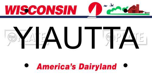 YIAUTTA Wisconsin License Plate