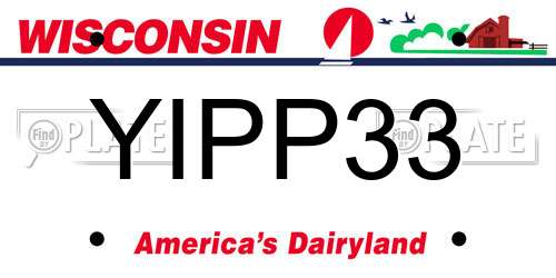 YIPP33 Wisconsin License Plate
