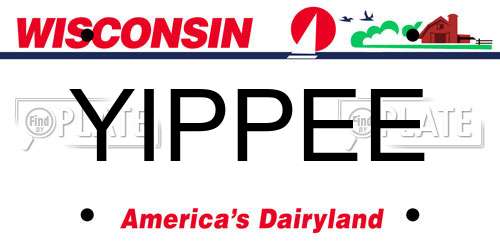 YIPPEE Wisconsin License Plate