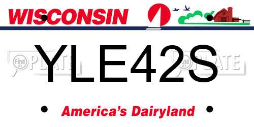 YLE42S Wisconsin License Plate