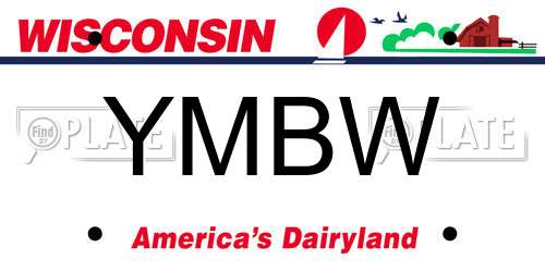 YMBW Wisconsin License Plate