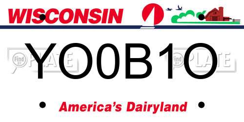 YO0B1O Wisconsin License Plate