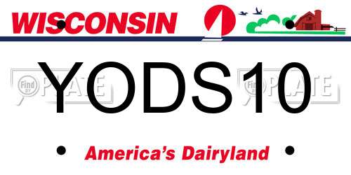 YODS10 Wisconsin License Plate