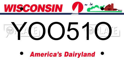 YOO51O Wisconsin License Plate