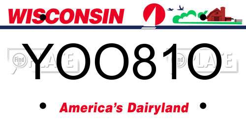 YOO81O Wisconsin License Plate