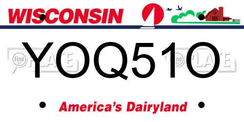 YOQ51O Wisconsin License Plate