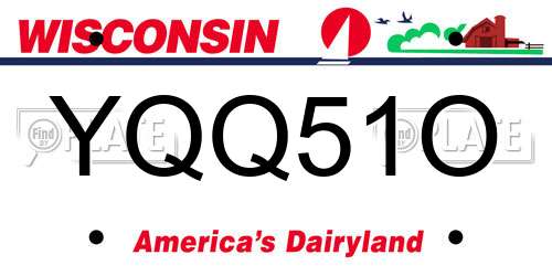 YQQ51O Wisconsin License Plate