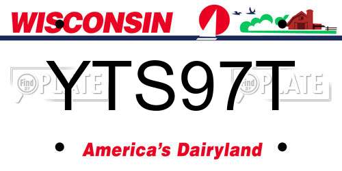 YTS97T Wisconsin License Plate
