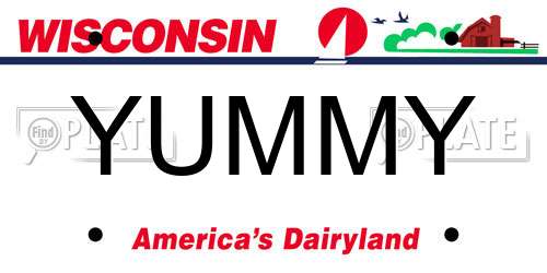 YUMMY Wisconsin License Plate