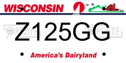 Z125GG Wisconsin License Plate