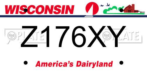 Z176XY Wisconsin License Plate