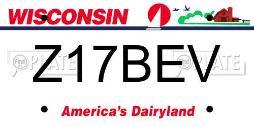 Z17BEV Wisconsin License Plate