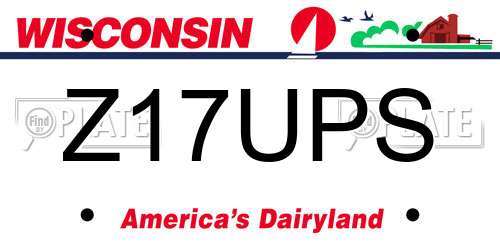 Z17UPS Wisconsin License Plate