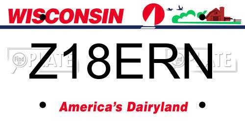 Z18ERN Wisconsin License Plate