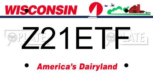 Z21ETF Wisconsin License Plate