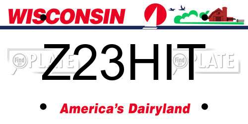 Z23HIT Wisconsin License Plate