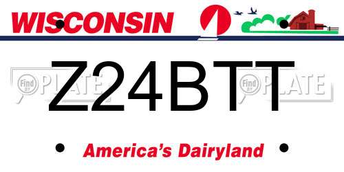 Z24BTT Wisconsin License Plate