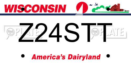 Z24STT Wisconsin License Plate