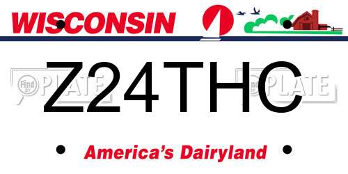 Z24THC Wisconsin License Plate