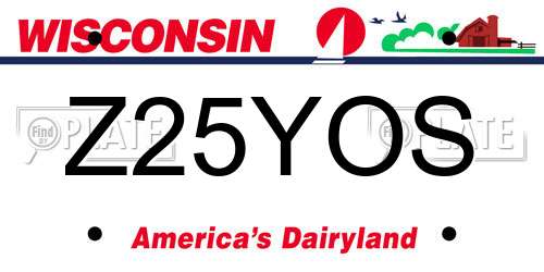 Z25YOS Wisconsin License Plate