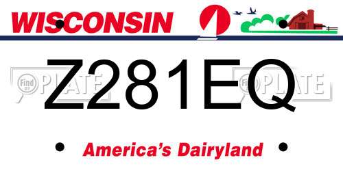 Z281EQ Wisconsin License Plate