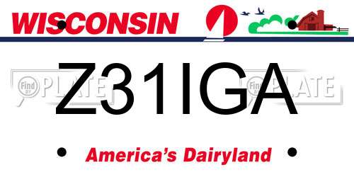 Z31IGA Wisconsin License Plate