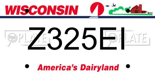Z325EI Wisconsin License Plate