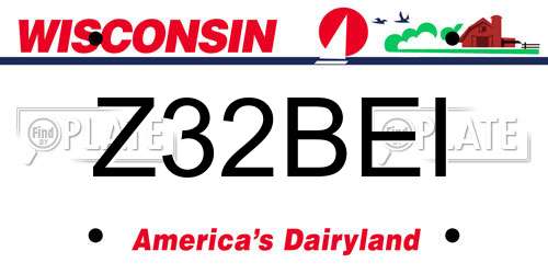 Z32BEI Wisconsin License Plate