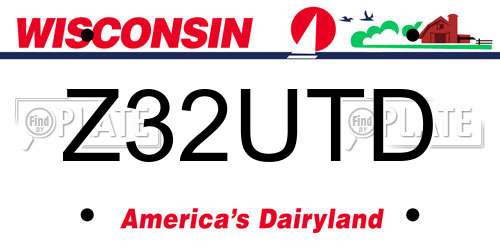 Z32UTD Wisconsin License Plate
