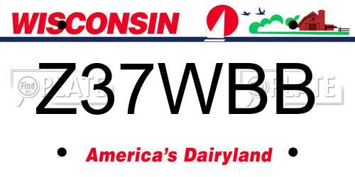 Z37WBB Wisconsin License Plate