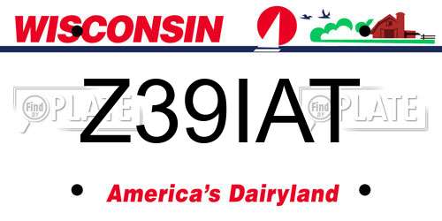 Z39IAT Wisconsin License Plate