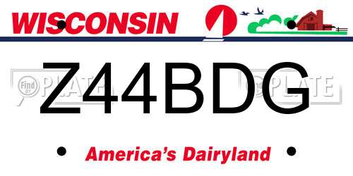 Z44BDG Wisconsin License Plate