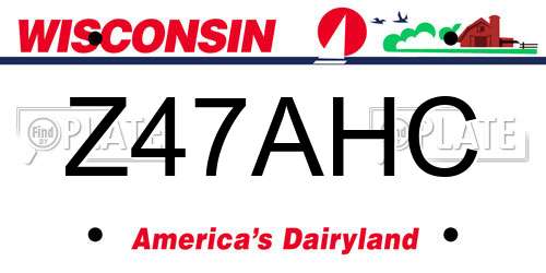 Z47AHC Wisconsin License Plate