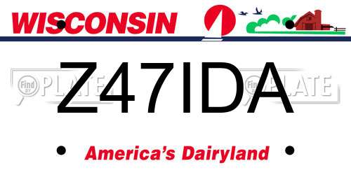 Z47IDA Wisconsin License Plate