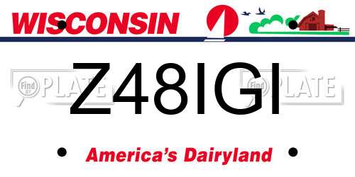Z48IGI Wisconsin License Plate