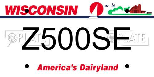 Z500SE Wisconsin License Plate
