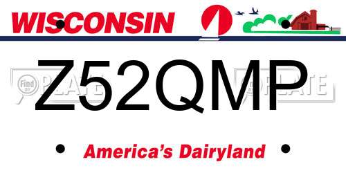 Z52QMP Wisconsin License Plate